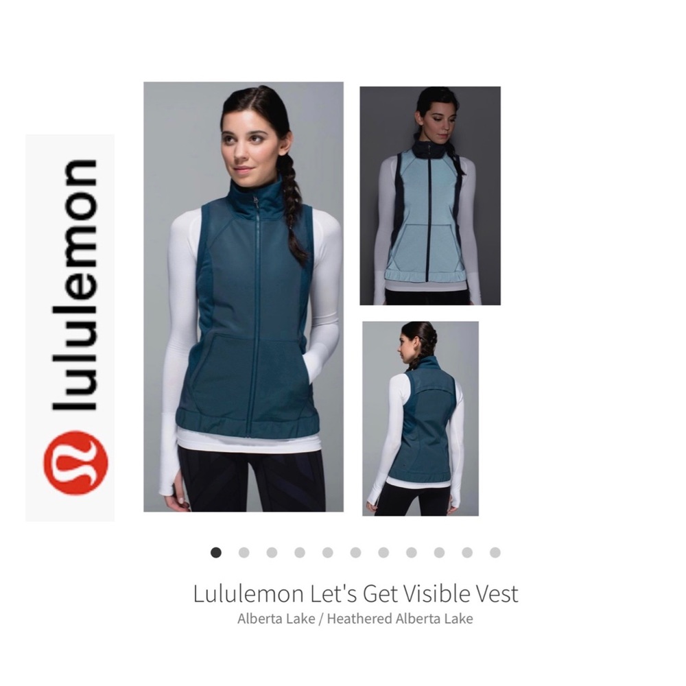 Lululemon Let’s Get Visible Reflective Vest. Dark Teal. Sz 8 - Picture 1 of 12